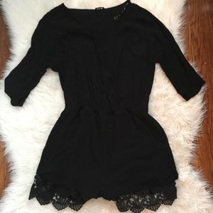 Black Lace Romper